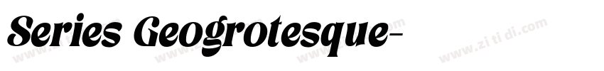 Series Geogrotesque字体转换